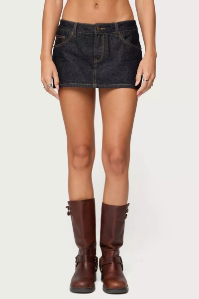 Edikted Camelia Denim Mini Skort