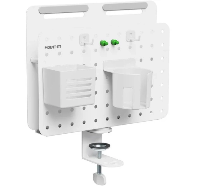 Mount-It! 360 Degree Rotating Pegboard with Organizer and Accessories