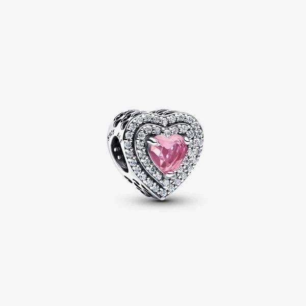 Pandora Sparkling Leveled Hearts Charm