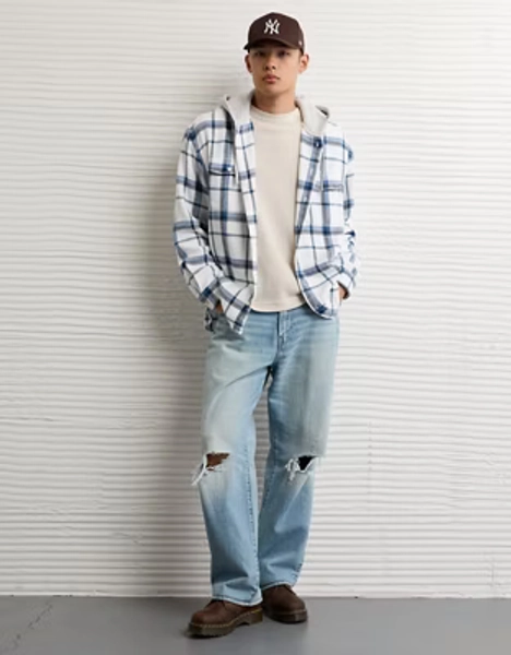 AE Hooded Flannel Shirt
