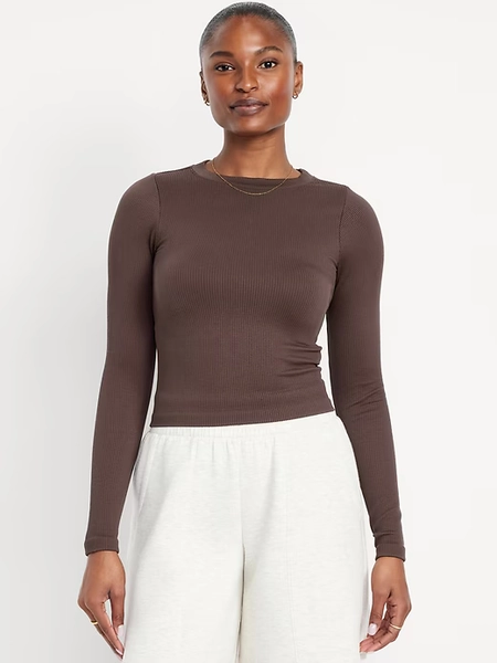 Exhale Seamless Fitted Rib T-Shirt