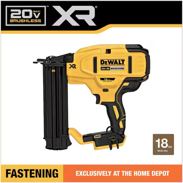 DEWALT 20V MAX XR Lithium-Ion Electric Cordless 18-Gauge Brad Nailer (Tool Only) DCN680B