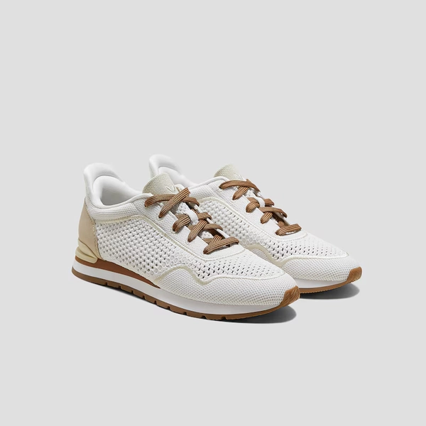Unisex Slip-On Mesh Sneakers (Allday), WHITE BUFF BEIGE, EU40 | VIVAIA