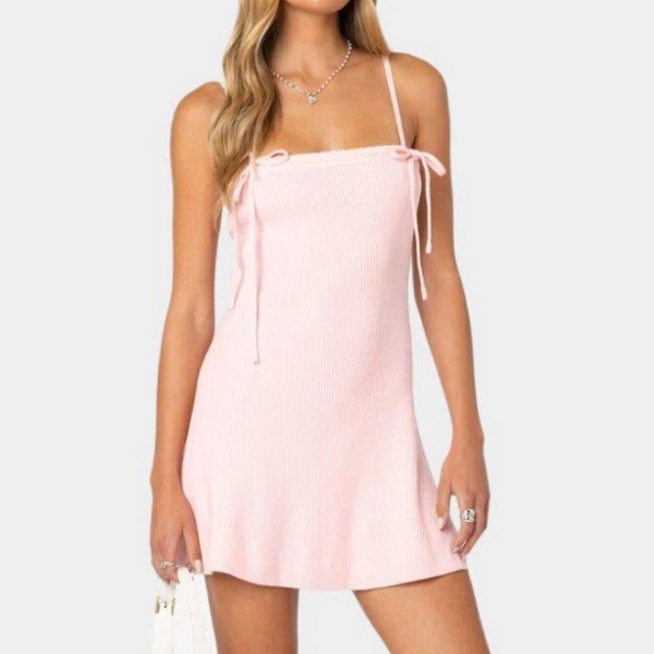 Edikted Women's Fridah Ribbed Knit Mini Dress