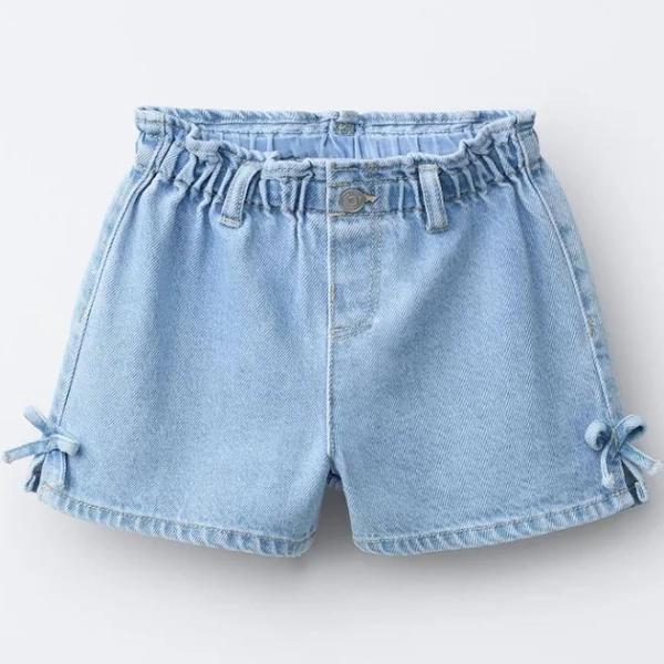 Kids Zara Denim Shorts With Bows