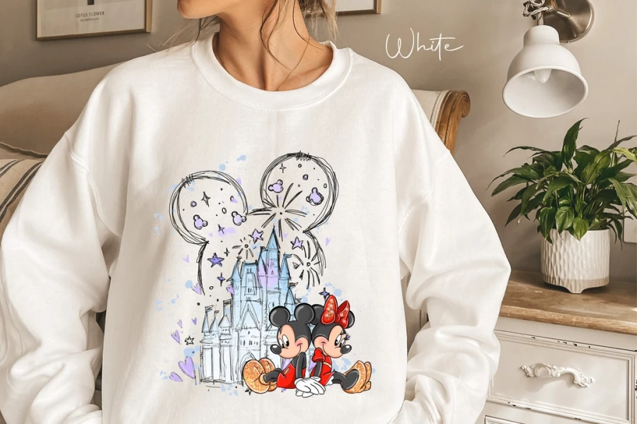 Mickey & Minnie Castle Hoodie Shirt, Disney Sweatshirt,disney Castle Sweatshirt, Disney Castle Hoodie, Magic Kingdom Sweatshirt - Etsy