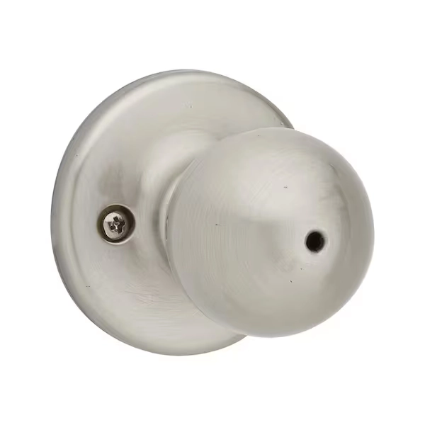 Kwikset Polo Satin Nickel Bed/Bath Door Knob Featuring Microban Antimicrobial Technology 300P 15 CP V1