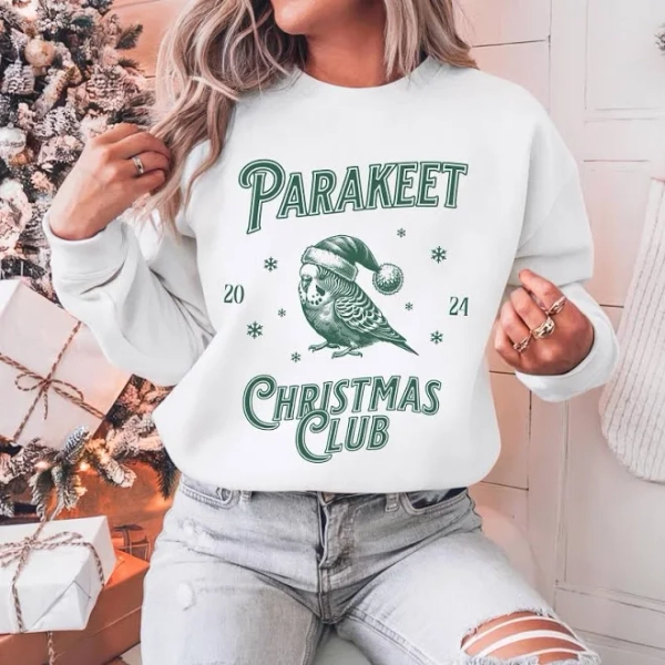 Parakeet Christmas Sweatshirt
