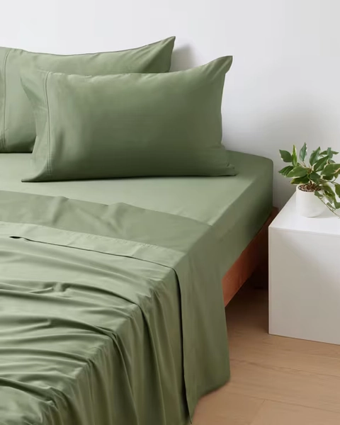 2 Pack 500 Thread Count Cotton Standard Pillowcases - Forest - Forest - Miscellaneous