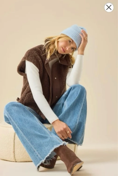 Mylah Oversized Sherpa Vest