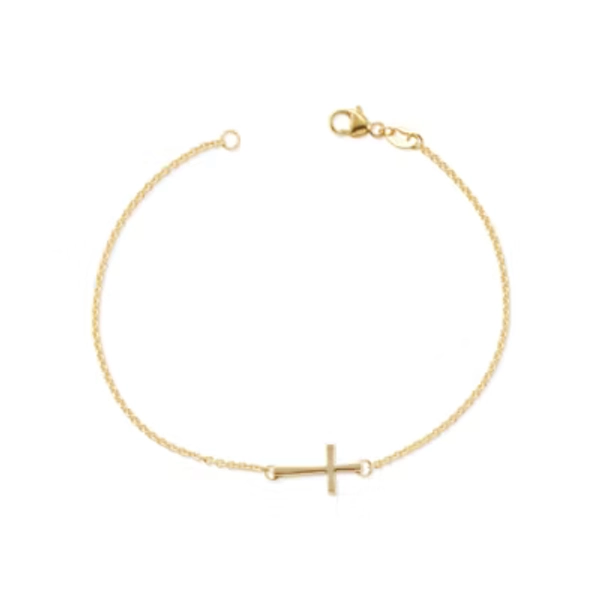 Petite Latin Cross Link Bracelet