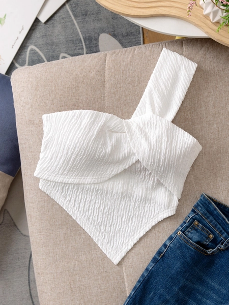 spring summer asymmetric hem ruched one shoulder top women's - Temu