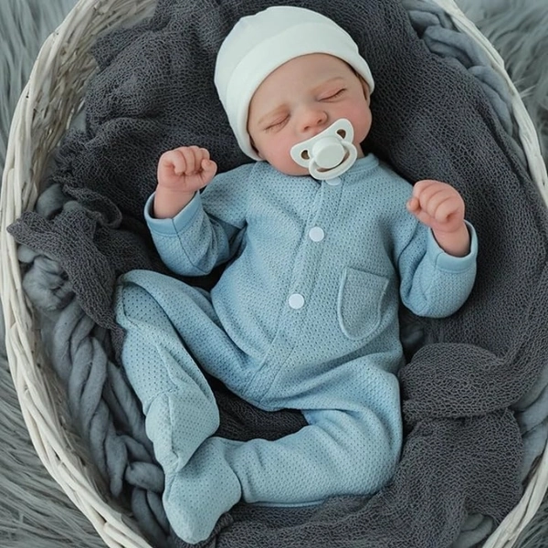 19 Inch Realistic Reborn Baby Doll, Beautiful Collectible Art Doll with Prominent Veins, Perfect Christmas And Halloween Gift | Doll Only, Accessories Not Included.