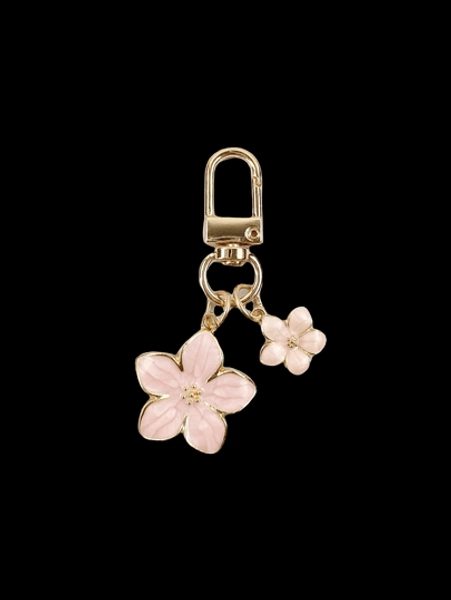 HAILIAN 1pc Alloy Material Cherry Blossom Shaped Keychain, Lightweight & Elegant, Suitable For Bag Charms, Car Keys, Couples Gifts, Festivals