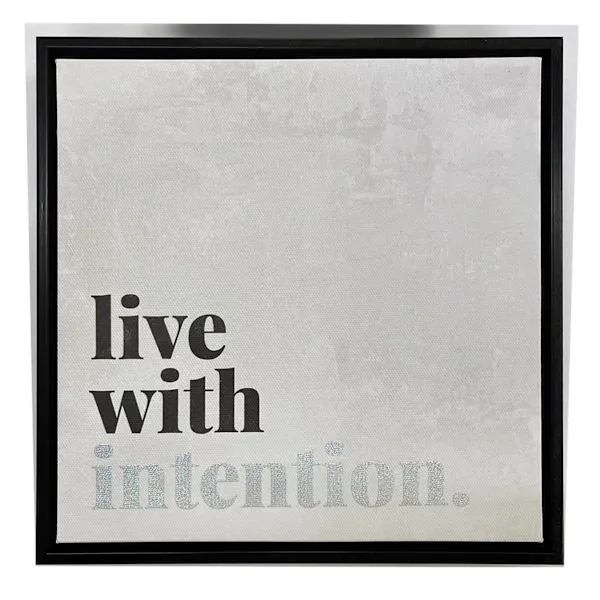 Live with Intention Table Sign, 9x9"