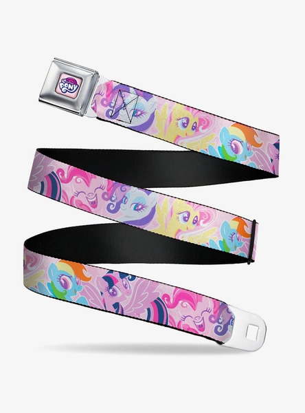 My Little Pony Five Pony Poses Pink Seatbelt Buckle Belt