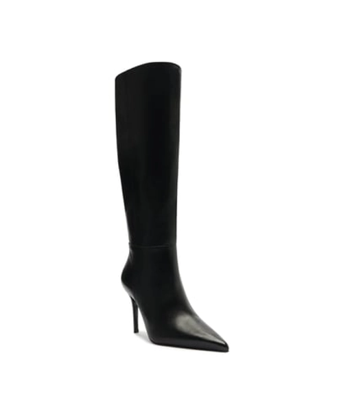 Schutz Women's Mikki Up Knee High Stiletto Boots - Deep Black