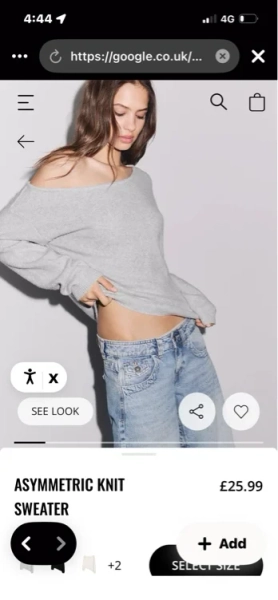 Asymmetric knit sweater