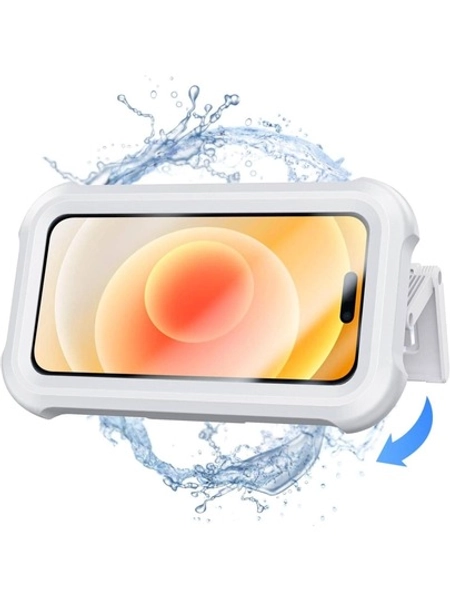 Shower Phone Holder Waterproof, 360° Rotation Shower Phone Case, Anti-Fog High Sensitivity Universal Cover Mount Stand For Bathroom Wall Mirror Bathtub Kitchen, Gift For Men Women,Fits Phones From 4–7 Inches