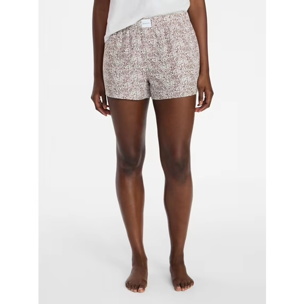 Joyspun Women's Woven Pajama Boxer Shorts, 3'' Inseam, Sizes XS-3X