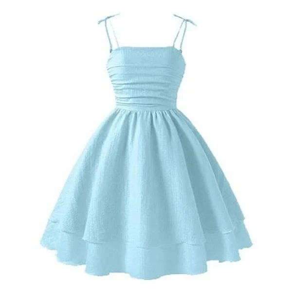 Girls' Smocked Ruched A-Line Flowy Cami Dress