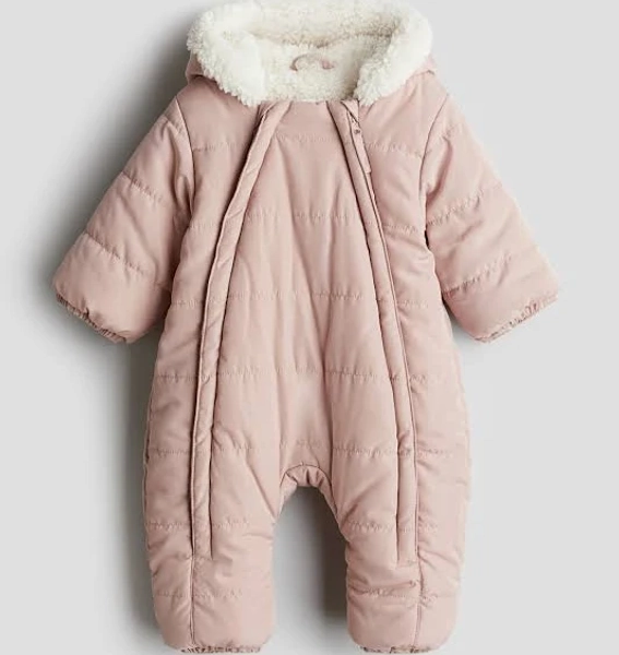 h&m Taupe Padded Baby Bunting