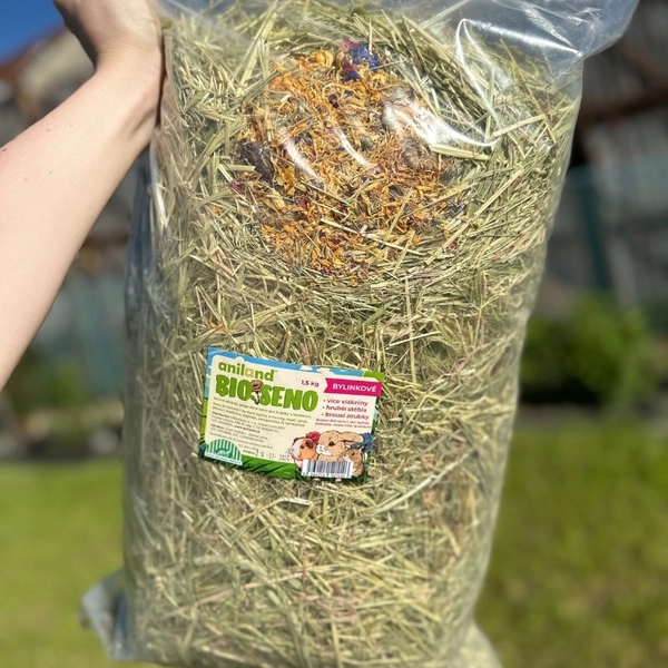 Bylinkové BIO luční seno první seč 1,5 kg
