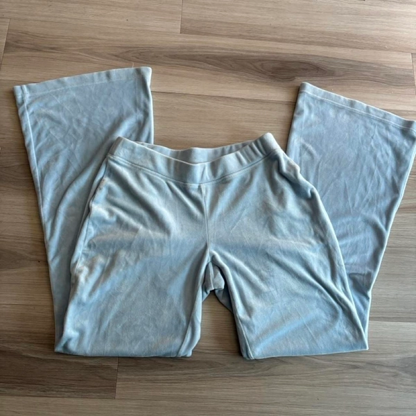 Juicy Couture light blue velour flare pants #juicy...