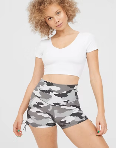 OFFLINE By Aerie Real Me High Waisted Ruched Tie 3" Bike Short