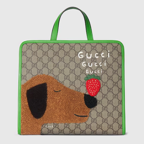 Children's printed GG tote bag