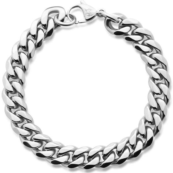 Cuban Link Bracelet in Solid Stainless Steel