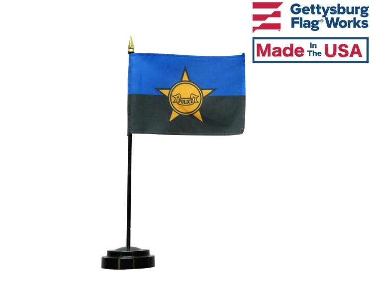 Police Mourning Stick Flag