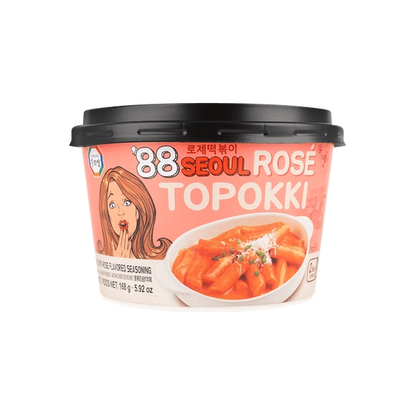 ‘88 Seoul Rose Topokki Rice Cake with Rose Flavored Seasoning,5.92oz