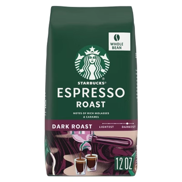 Starbucks Espresso Roast Dark Roast Whole Bean Coffee - 12oz