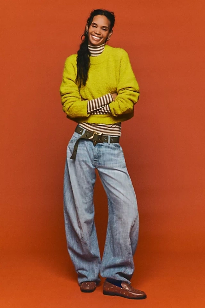 We The Free Highland Low-Rise Bowed Jeans