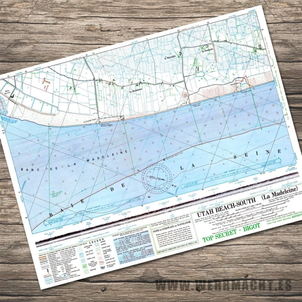 Map Utah Beach-South April 1944