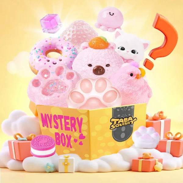TABASQUISHY Pink Series Blind Bag Taba Squishy Squeeze Toys