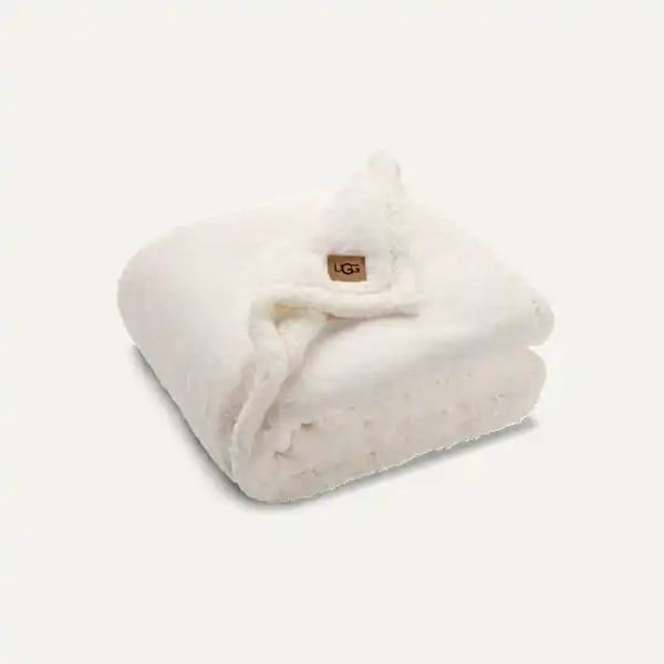 UGG® Cynthia Throw 50" x 70" Polyester Blankets in Snow