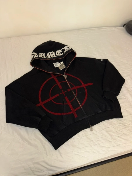 Named collective unisex black target hoodie 2XL/3XL | Great | Limited | Y2K
