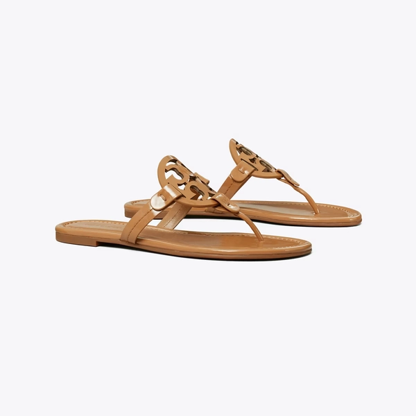 Miller Patent Sandal in brown, size 10