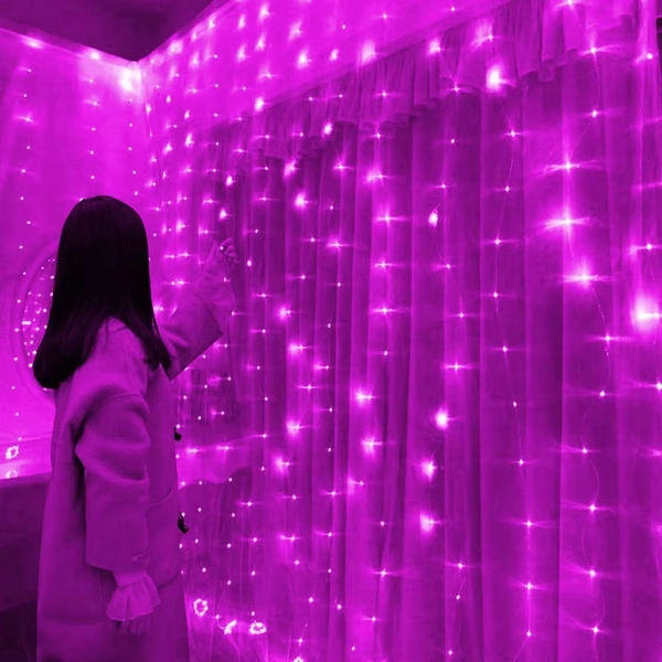 3/6M USB LED Curtain 8Modes Remote Control String Lights Holiday Wedding Fairy Garland Lights For Bedroom Living Room Decor