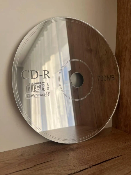 Mirror Art for Wall, CD Mirror, Mirror Art Deco, Housewarming Gift, Mirrored Wall Decor, bedroom mirror, mirror decor for living room