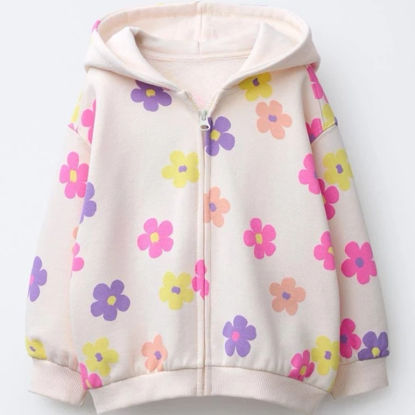 Zara Kids Printed Zip Hoodie