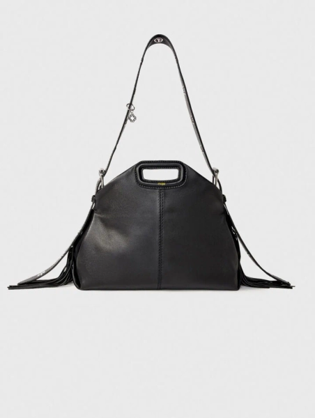 Sac Miss M En Cuir Lisse - Noir - Maje