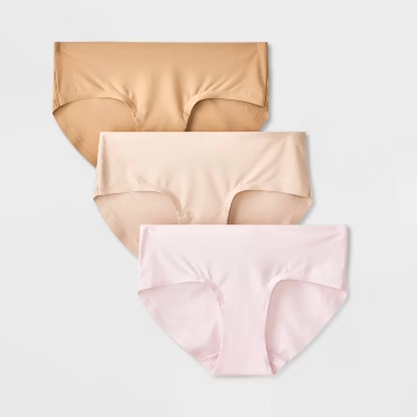 Girls' 3pk Bonded Microfiber Underwear - art class™ Pink/Neutrals L
