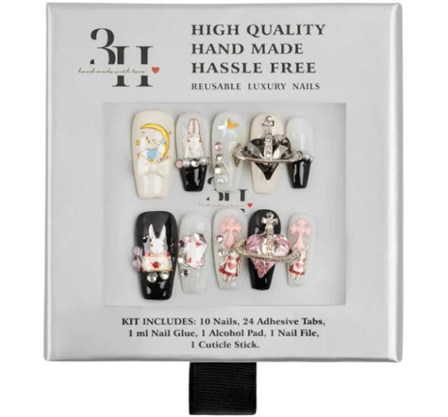 3H Nails Whimsical Charm Handmade Press-On Nails