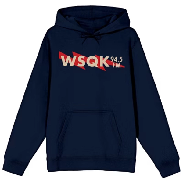 Stranger Things 5 WSQK 94.5 FM Radio Men's Navy Long Sleeve Hoodie-XL