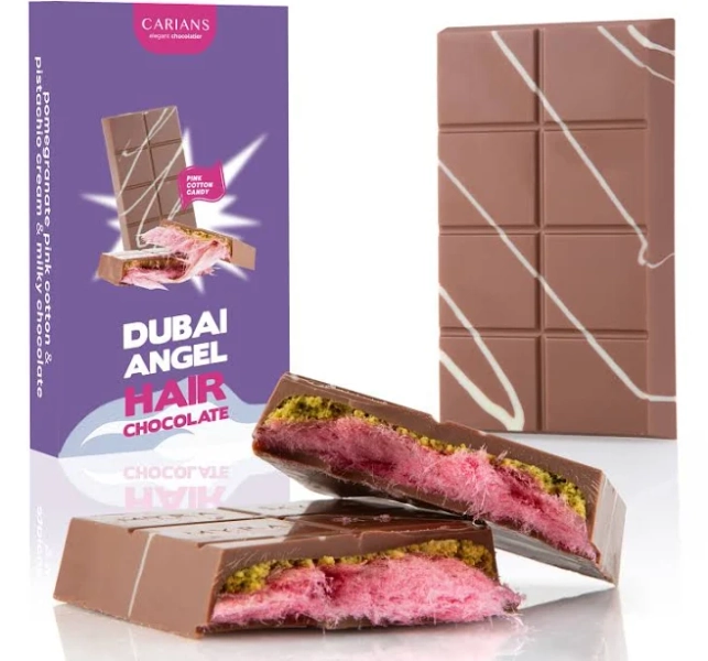 Carians Dubai Angel Hair Chocolate Bar