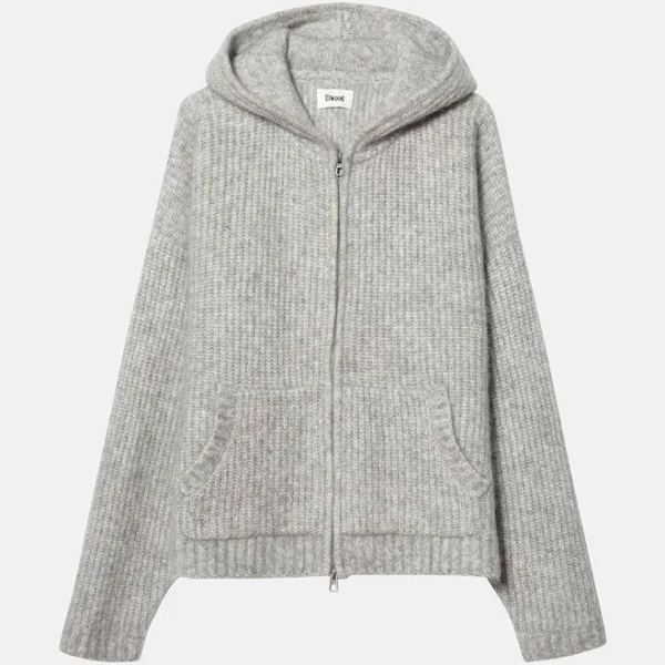 Mohair Blend Zip Hoodie