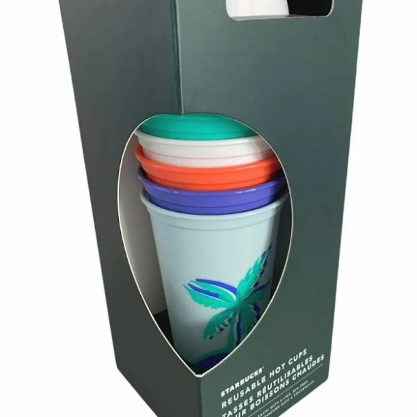 Starbucks Dining | New Starbucks 2020 Summer Reusable Hot Cups W/ Lid | Color: Yellow | Size: Os | Prosemberg's Closet